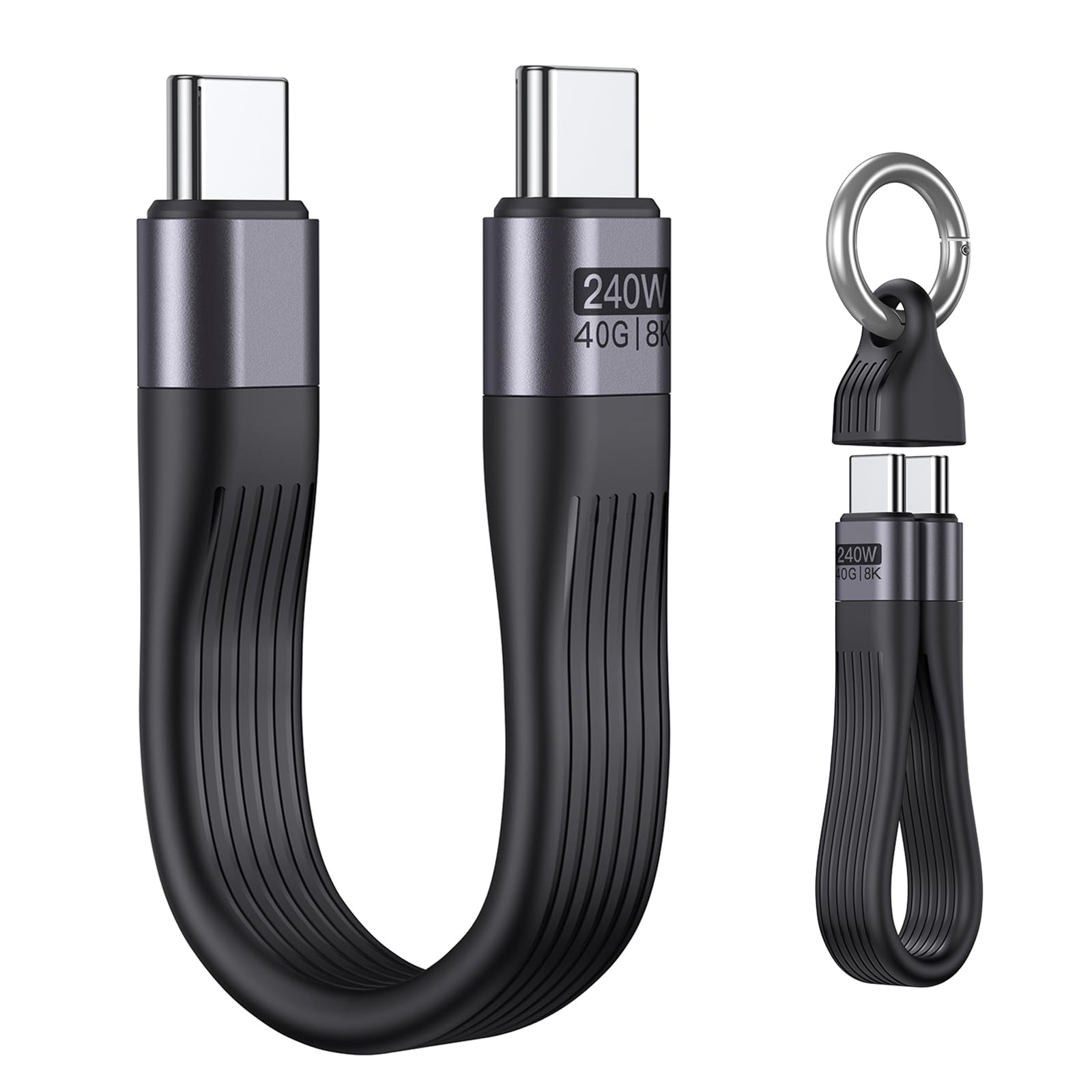 Verilux® Short USB C Cable PD 240W/USB 4.0 C Short Cable/40Gbps Data Transfer Verilux® Short USB C Cable PD 240W/USB 4.0 C Short Cable/40Gbps Data Transfer
